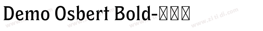 Demo Osbert Bold字体转换